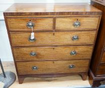 A George IV mahogany chest of drawers, width 99cm, depth 46cm, height 104cm