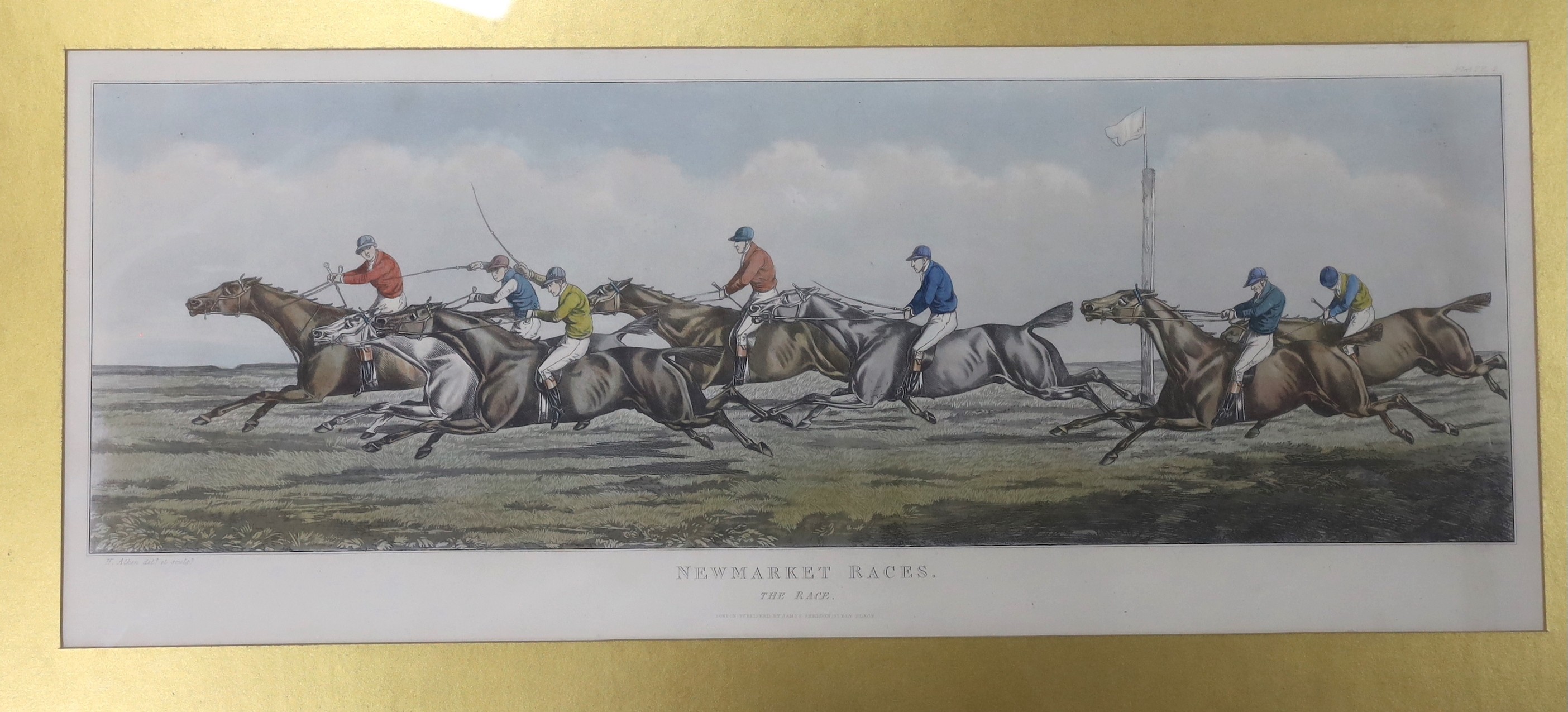 After Henry Alken, pair of coloured engravings, Newmarket Race's, 'The Gallop' and 'The Race', - Image 3 of 3