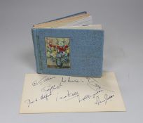 Autographs - Don Bradman and 1948 cricketers, golfers, tennis players and Carry On actors, Sean