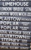 Three 1970's bus destination canvas lined blinds, Edmonton and other London Boroughs
