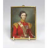 English School, 19th century, portrait miniature on ivory, Portrait of Richard Thompson (1826-