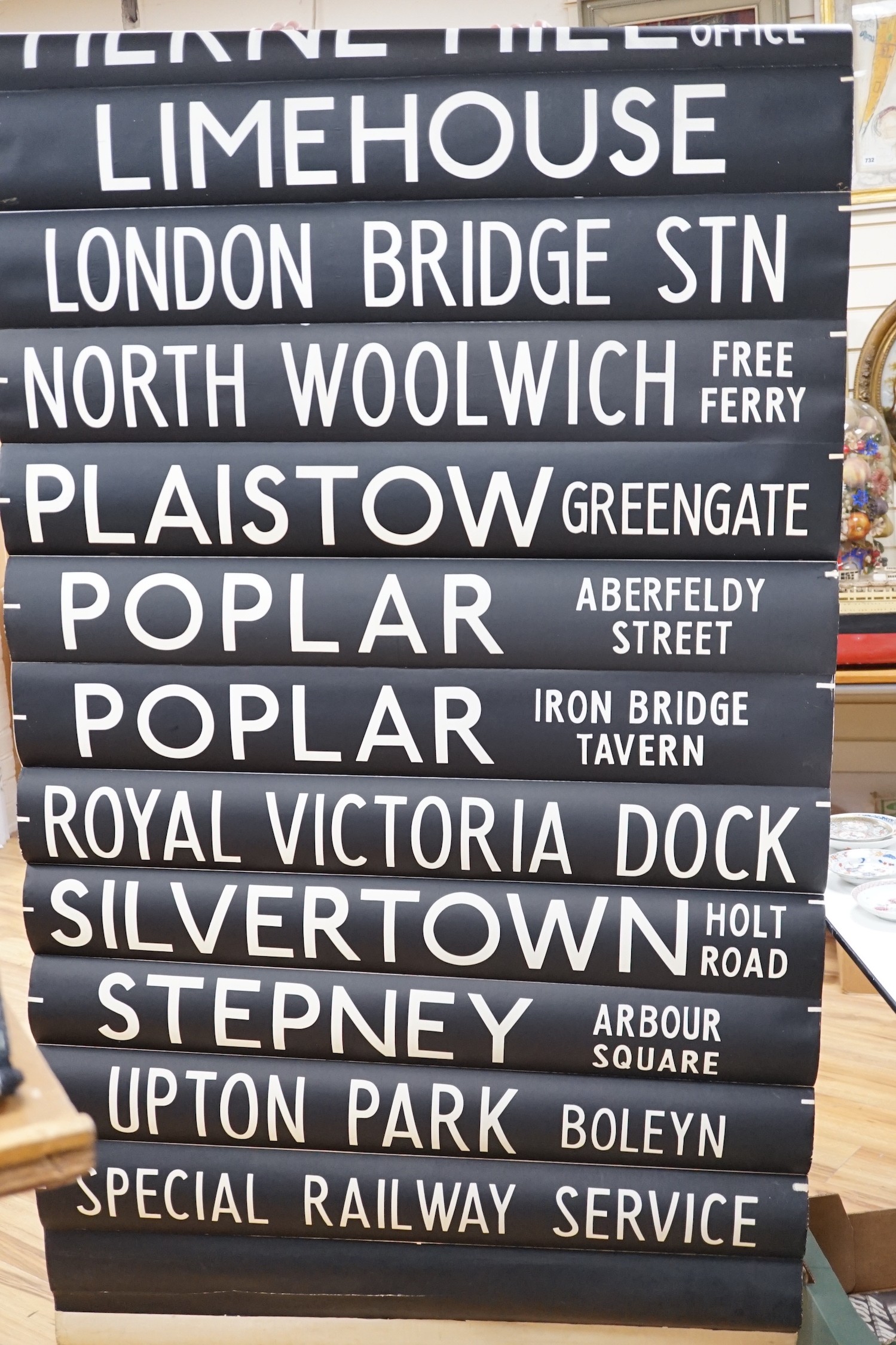 Three 1970's bus destination canvas lined blinds, Edmonton and other London Boroughs - Image 2 of 2