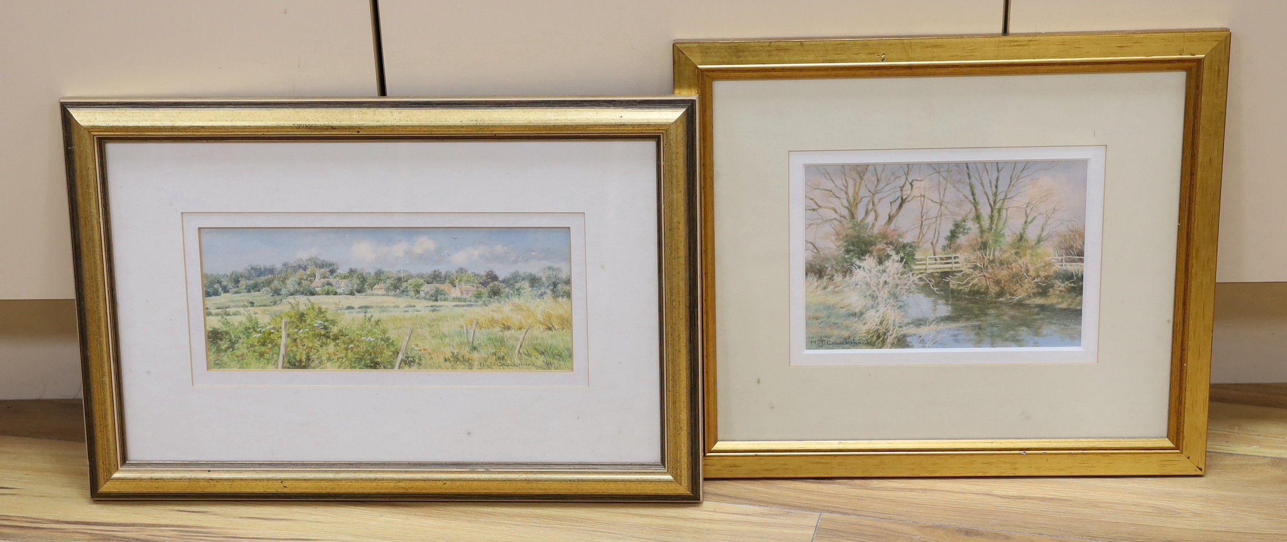 Michael J. Cruickshank (20th C.), two watercolours, 'Frosted Banks, Whitebridge' and 'Barcombe
