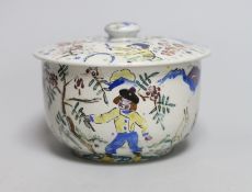 Jessie Marion King (1875-1949). A porridge bowl and cover, decorated with children playing, 9cm
