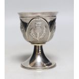 An Elizabeth II Scottish silver limited edition Millennium commemorative goblet, by Richard