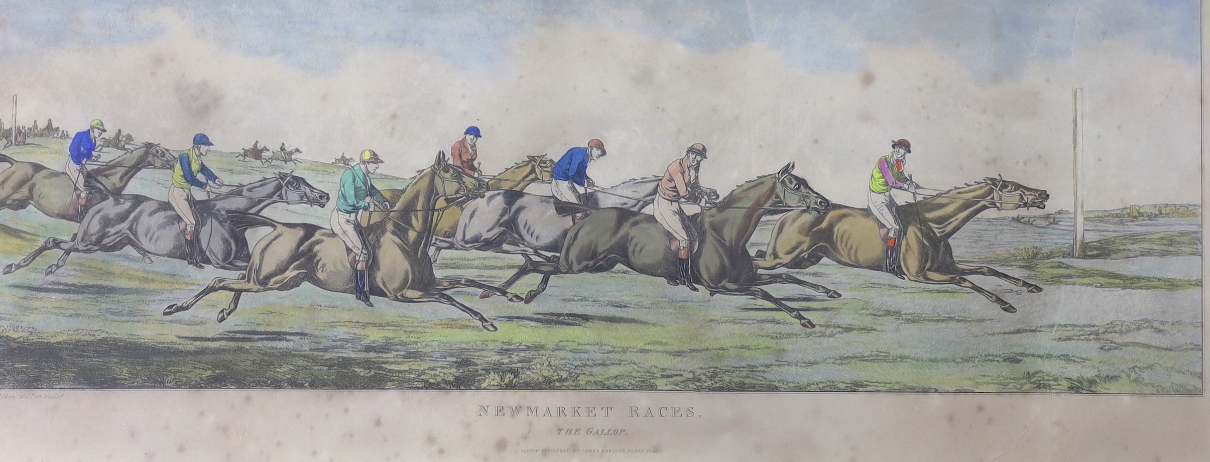 After Henry Alken, pair of coloured engravings, Newmarket Race's, 'The Gallop' and 'The Race', - Image 2 of 3