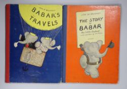 ° ° Two volumes: Jean de Brunhoff, The story of Barbar and Barbar's Travels,