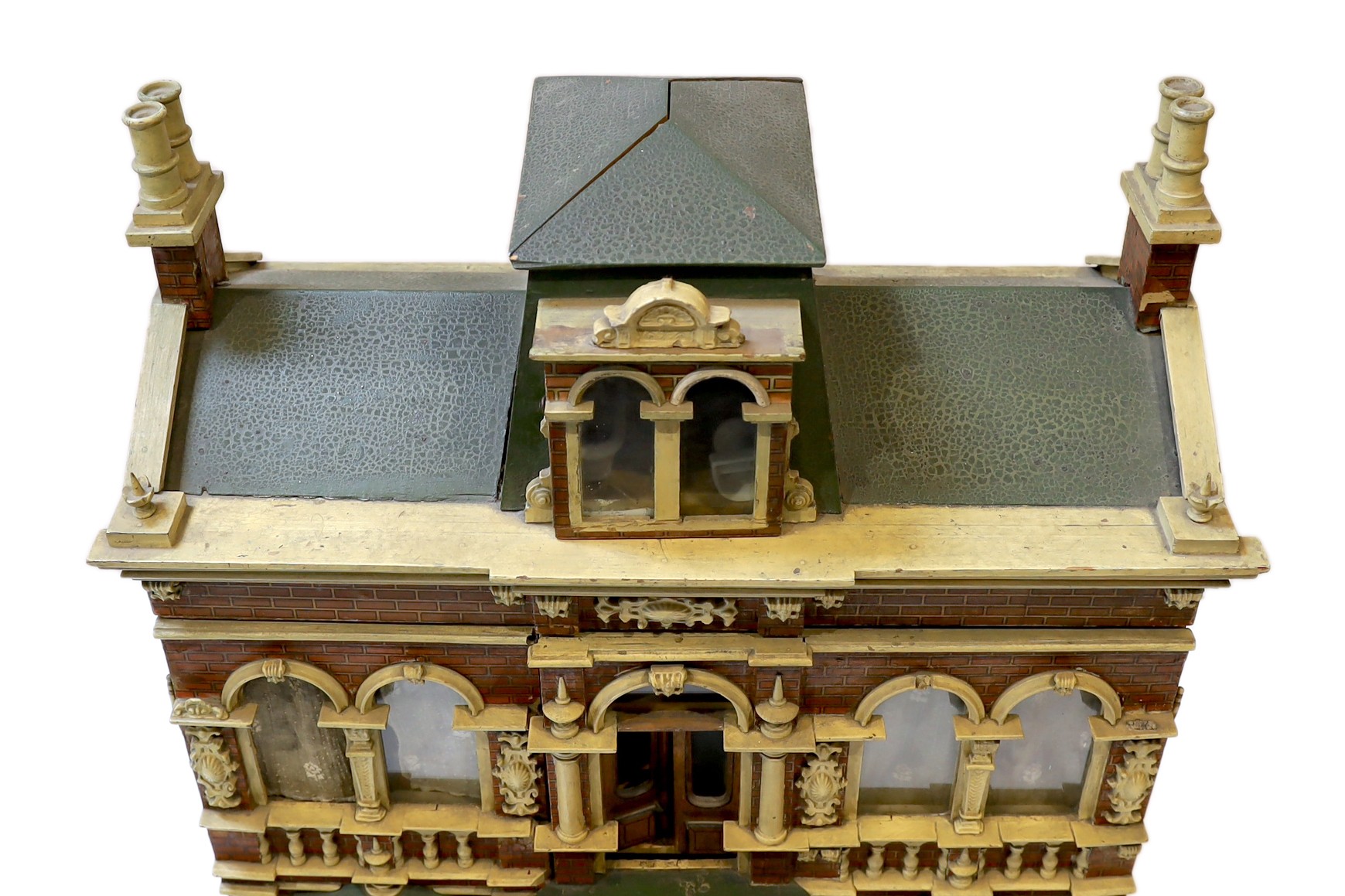 A Moritz Gottschalk furnished dolls’ house, circa 1885, elaborately made as a grand double-fronted - Image 5 of 16