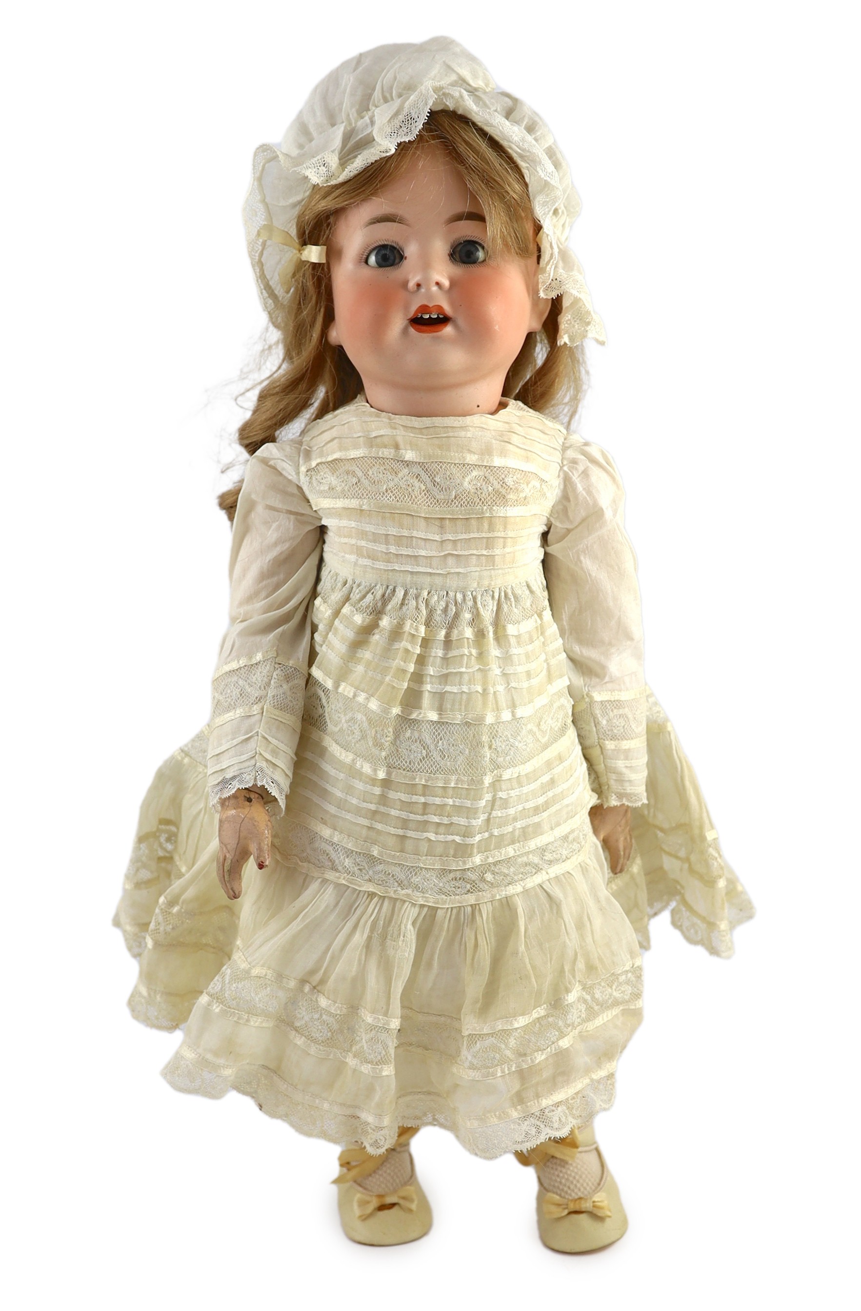 A Cuno and Otto Dressel Jutta bisque doll, German, circa 1920, impressed Jutta Baby Dressel 1920 50,