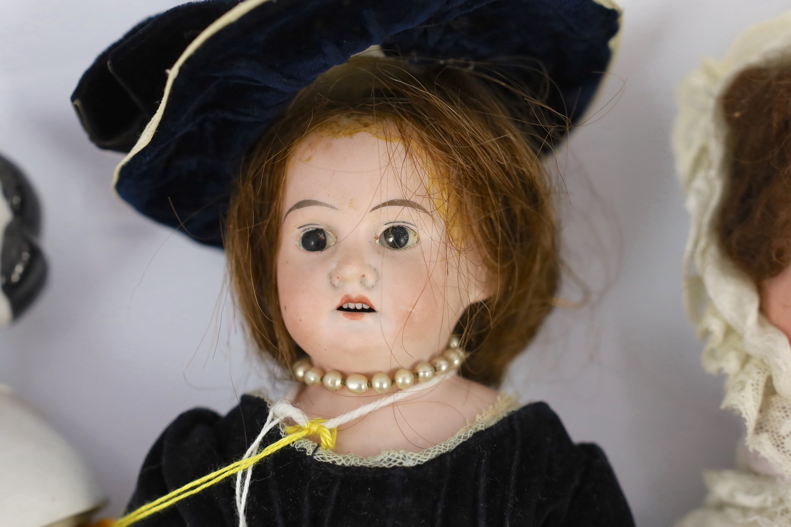 A Max Oscar Arnold Welsch bisque doll, German, circa 1920, impressed 150 0, with open mouth and - Image 3 of 4