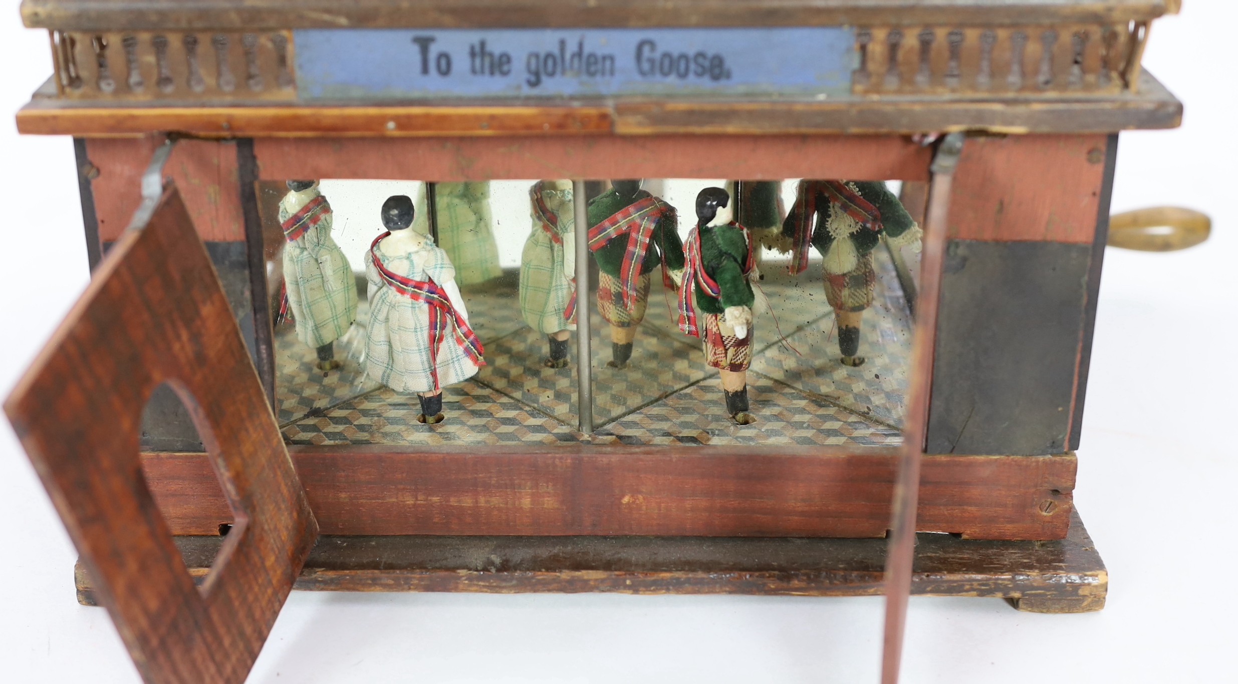 ‘To The Golden Goose’: A rare German musical toy modelled as two storey half-timbered building, - Image 5 of 5
