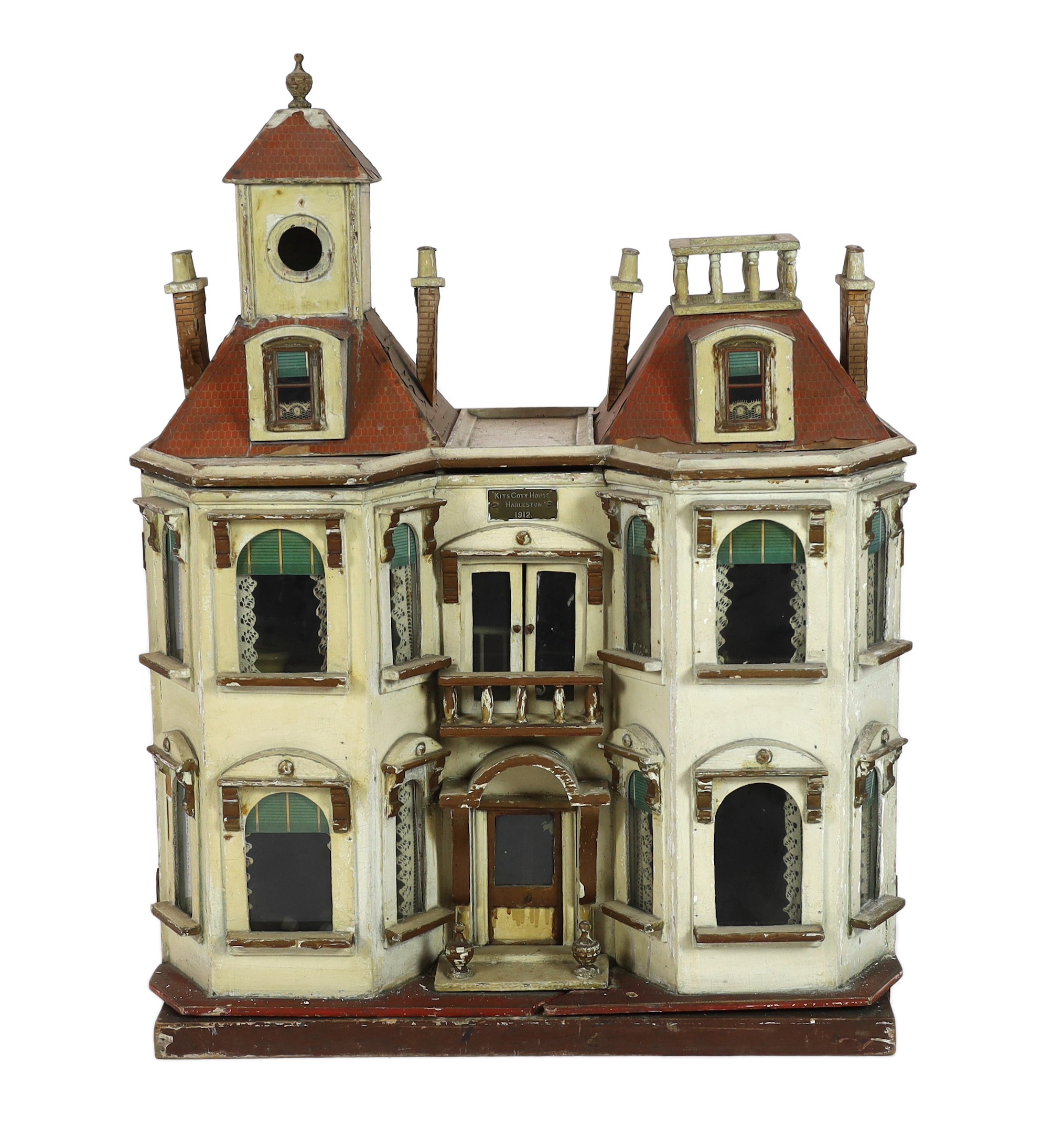 ‘Kits Coty House': An important G. & J. Lines furnished dolls’ house, dated 1912, modelled as - Image 2 of 7