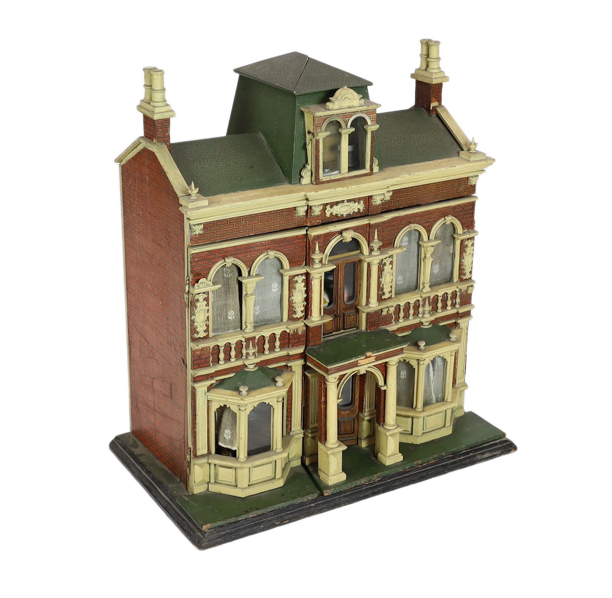 A Moritz Gottschalk furnished dolls’ house, circa 1885, elaborately made as a grand double-fronted - Image 2 of 16