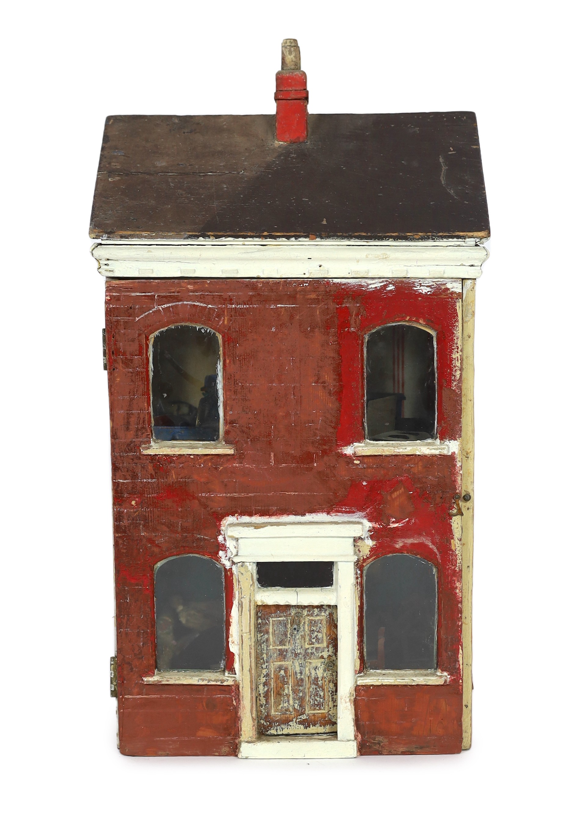 ‘Queens Lynn House’. A late 19th century home-made dolls' house, and contents - Image 2 of 6