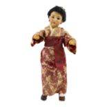 A Simon & Halbig bisque Oriental doll, German, circa 1910, impressed 1329 Halbig 5, with open