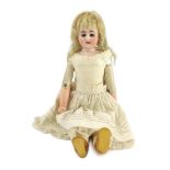 An Armand Marseille shoulder-bisque doll, German, circa 1896, impressed 309 3, with open mouth and