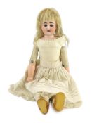 An Armand Marseille shoulder-bisque doll, German, circa 1896, impressed 309 3, with open mouth and