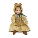 An Henri Alexandre Bébé Phénix pressed bisque doll, French, 1889, impressed * symbol 88, with open