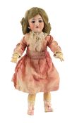 A Simon & Halbig S. & C. bisque doll, German, circa 1895, impressed 43, with open mouth and upper