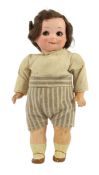 An Armand Marseille bisque character doll, German, circa 1925, impressed 253 Nobbi Kid Reg. US