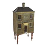 'Museum Villa': A mid 19th century furnished English dolls’ house, the fine facade with a heavily