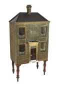 'Museum Villa': A mid 19th century furnished English dolls’ house, the fine facade with a heavily