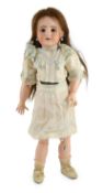 An S.F.B.J. talking bisque doll, French, circa 1900, mould 301/9 with weighted blue eyes, open mouth