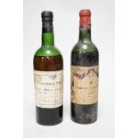 A bottle of Army and Navy stores 1960 vintage port and a bottle of Chateau Calon-Segur 1962