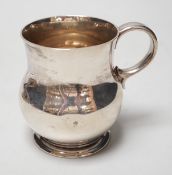 A George VI silver baluster christening cup, London, 1838, 85mm, 6.5oz.