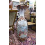 A large Japanese porcelain floor vase, 106cm