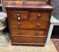 A Victorian mahogany chest, width 102cm, depth 48cm, height 110cm