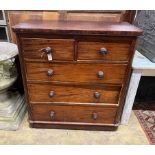 A Victorian mahogany chest, width 102cm, depth 48cm, height 110cm