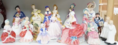 A quantity of Royal Doulton figures, to include Peggy, Valerie, Dinky Do, Penelope, Cissie, and