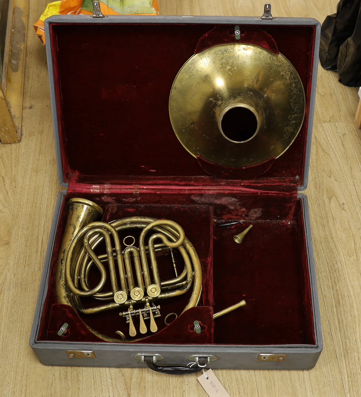 A trumpet and a French Horn ( both cased) - Image 3 of 3