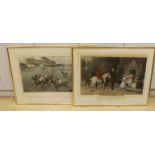 Two equestrian prints, 'The King's Derby 1909', overall 50 x 76cm and 'The Toast', 50 x 76cm