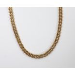 A modern 14k yellow metal curb link chain, 38cm, 18 grams.