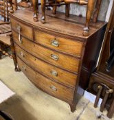 A Regency mahogany bowfront chest, width 102cm, depth 54cm, height 94cm