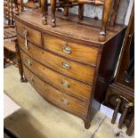 A Regency mahogany bowfront chest, width 102cm, depth 54cm, height 94cm