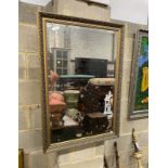 A modern gilt framed rectangular framed wall mirror, width 71cm, height 100cm