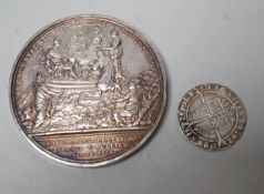 Charles III of Spain silver commemorative medal 1778. - Carlos III. Premio de la Real Academia de