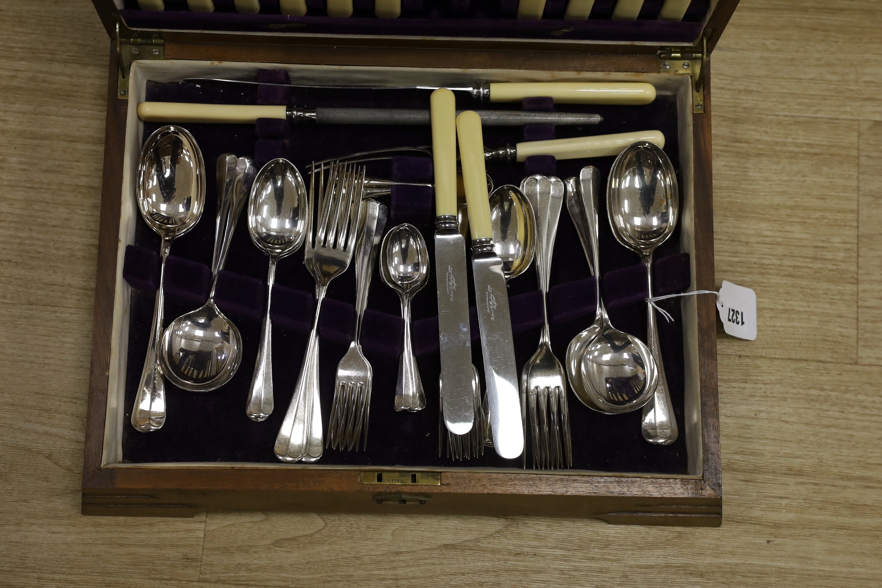 A cased plated canteen of cutlery - Image 2 of 4