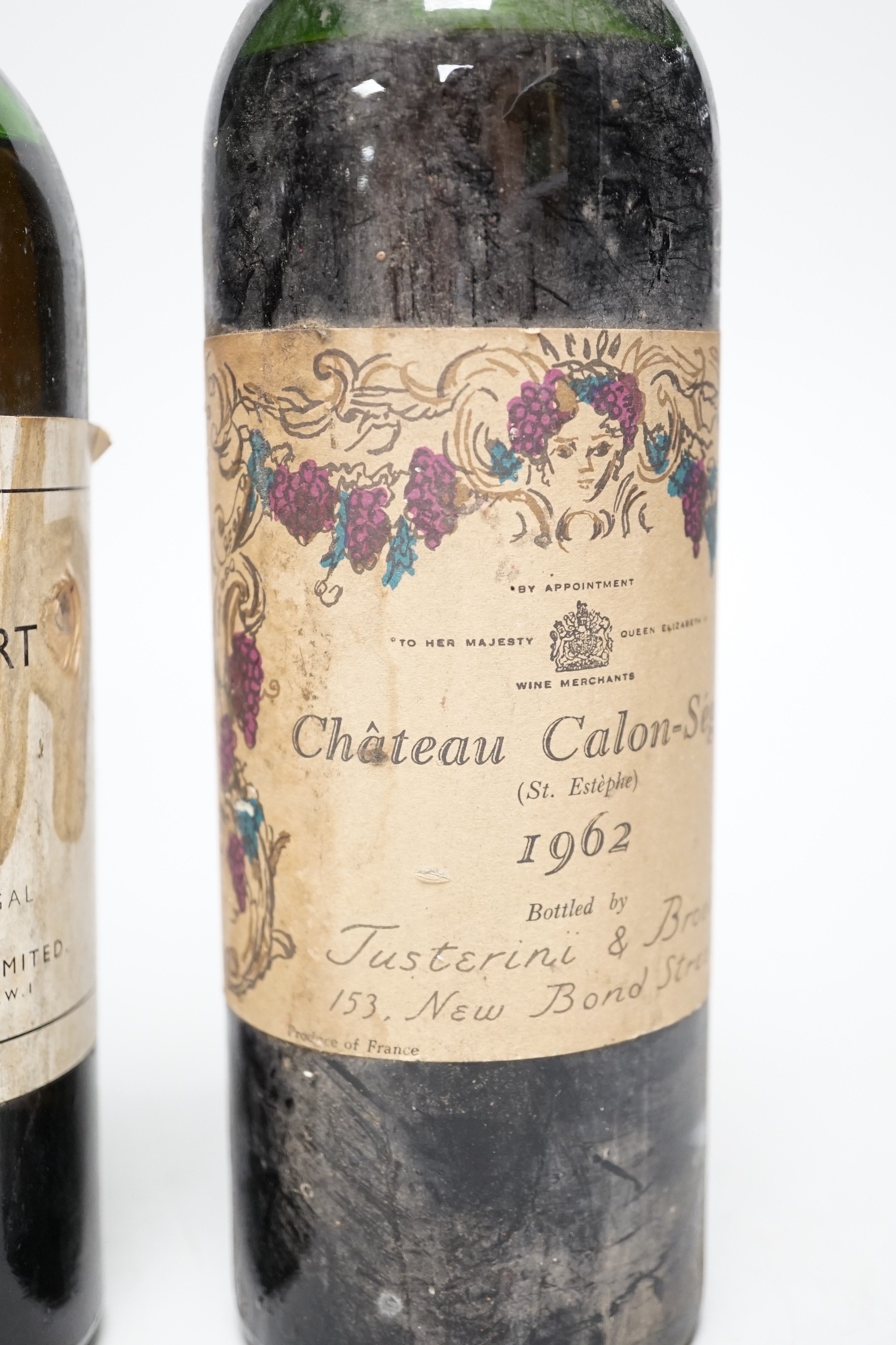 A bottle of Army and Navy stores 1960 vintage port and a bottle of Chateau Calon-Segur 1962 - Image 3 of 5