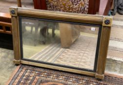 A Regency giltwood and composition overmantel mirror, width 95cm, height 64cm