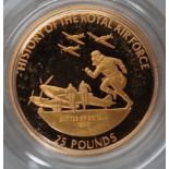 A Guernsey History of the RAF gold proof £25 coin