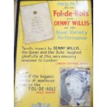 Two enamelled metal ‘Royal Variety’ advertisement posters, 78cms high x 53cms wide