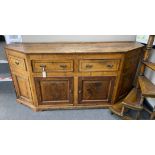 An 18th century oak low dresser, length 174cm, depth 48cm, height 87cm