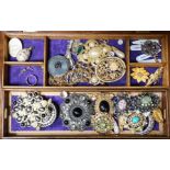 Assorted costume jewellery and wrist watches.