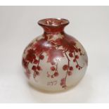 A Legras acid-etched cameo glass vase, 24cm