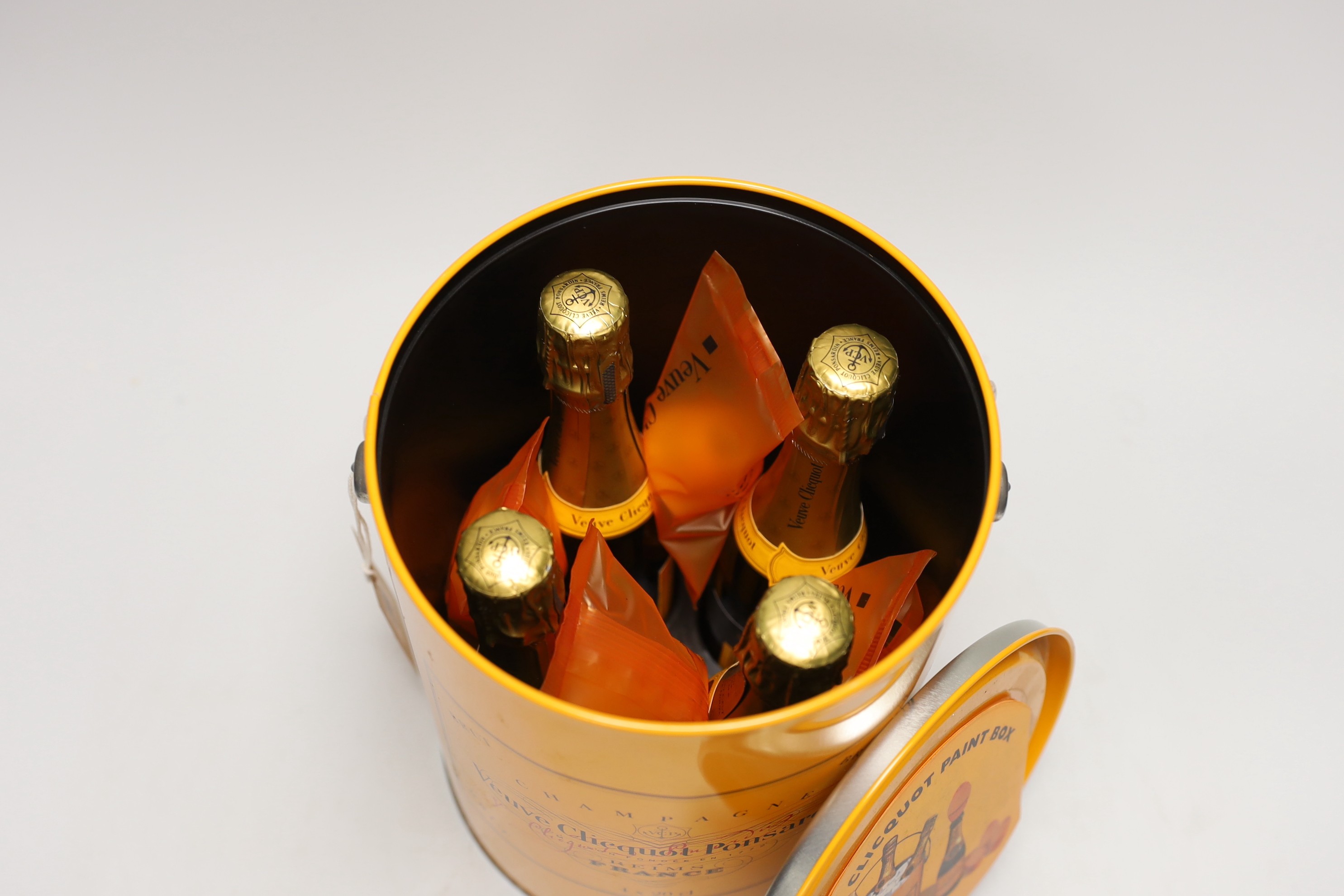 Veuve Clicquot Ponjardin champagne 4 x 20cl in ‘paint box’ - Image 3 of 3