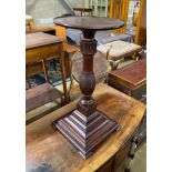 A George III style mahogany wine table, incorporates old timber, height 67cm